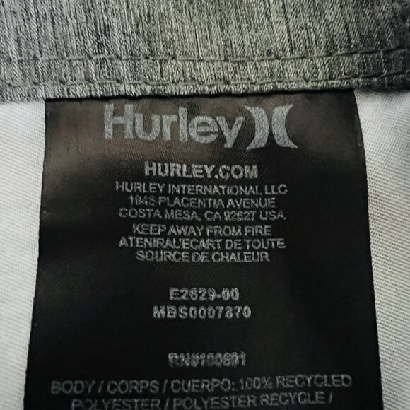 Hurley Men’s Stripe Shorts Beach Ocean Surf Polyester Sz 30 Blue Grey Drawstring - Picture 6 of 11